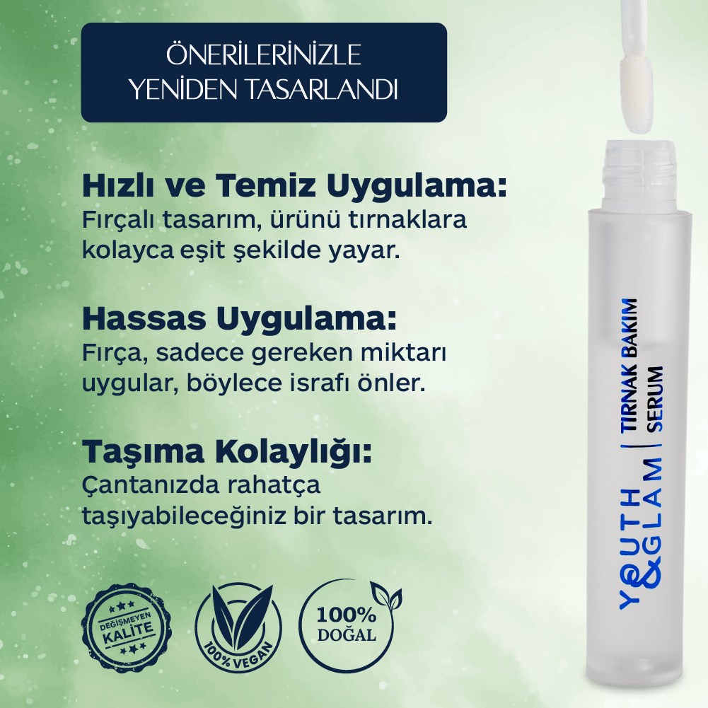 TIRNAK BESLEYİCİ VE GÜÇLENDİRİCİ SERUM (100% DOĞAL & VEGAN)